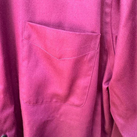 Geoffrey Beene Deep Purple Burgundy Dress Shirt Classic Fit - Picture 5 of 7